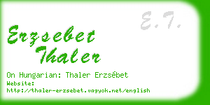 erzsebet thaler business card